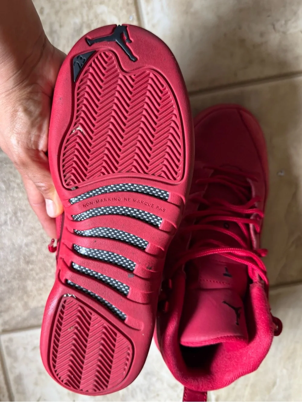 Jordan Red High-Top Sneakers